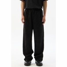 Black Poly Suede Track Pants_CWPAW24881BKX