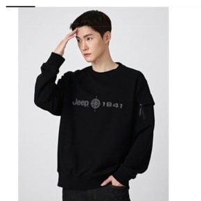 소매 프린트 흘림 프린트 맨투맨 JN3TSU863_JK