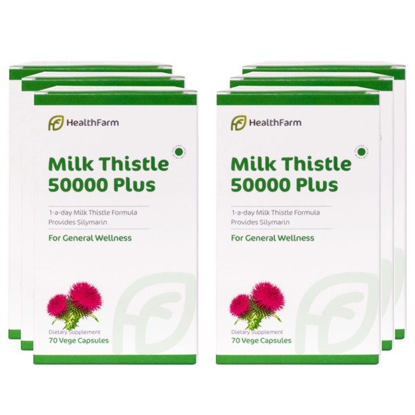 뉴질랜드 헬스팜 밀크씨슬 50000 플러스 70 베지캡슐 6개