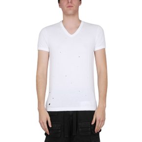 돌체 앤 가바나 Short Sleeve T-Shirt V-NECK T-SHIRT WHITE G8QK6T_G7I3RW0800