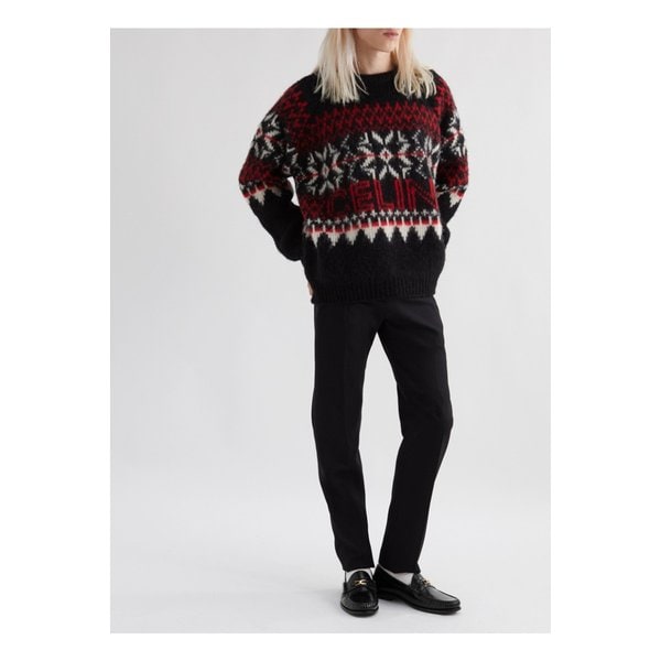 트리옹프 로고 장식 폴리시드 가죽 로퍼 블랙 1647597293170947