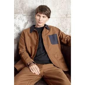 몰스킨 남성 (M) 발로리스 투톤 Work Jacket_LIGHT BROWN_LPTA0JK44M