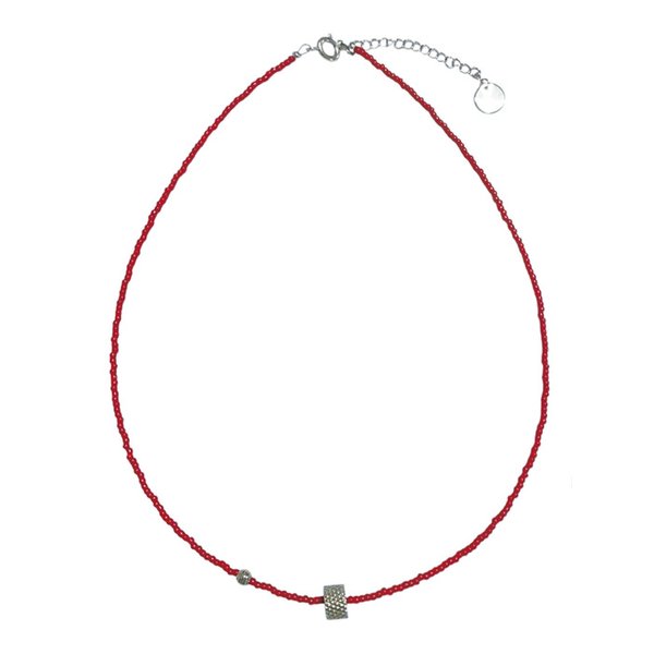 wander wheel necklace(red)