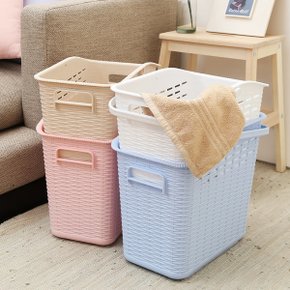 라탄 빨래바구니 35L 세탁바구니 빨래통 1+1