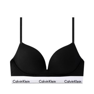 Calvin Klein CK 여성 모던 코튼 플런지 푸쉬업 브라 QF7623 BLACK