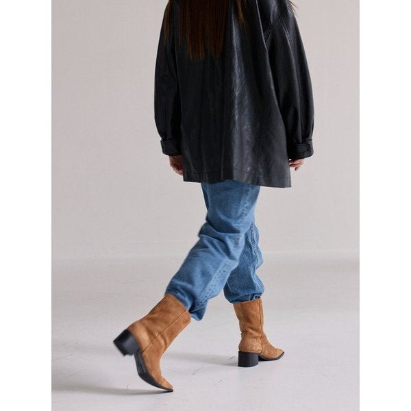 simple western ankle boots suede brown