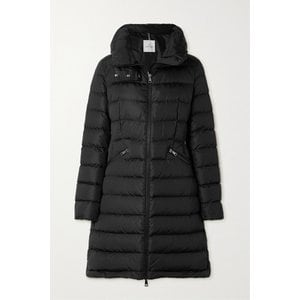 몽클레르 Flammette Hooded Quilted Shell Coat 블랙 45666037504745345