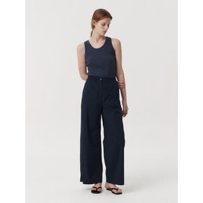 WIDE BANDING PANTS (NAVY)