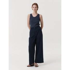 WIDE BANDING PANTS (NAVY)