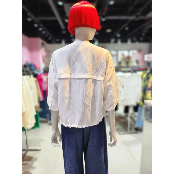 [부산점] 니트 블록 스트링 반팔 점퍼 BAJP65531WH