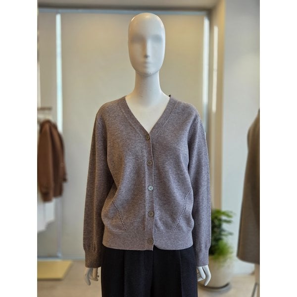 [여주점] [더 아이잗] 여성 브이넥 조직 니트 가디건 (IRAM1CD741)