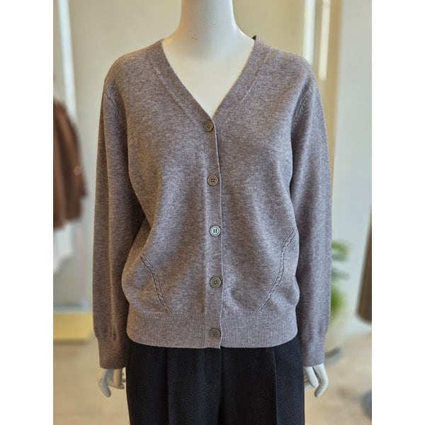 [여주점] [더 아이잗] 여성 브이넥 조직 니트 가디건 (IRAM1CD741)