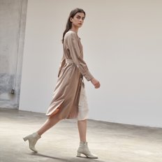 Beige Block Shirtdress