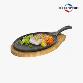 AK원주점 에피큐리언 쿠첸프로피 무쇠 그릴서빙팬 우드트레이 오발