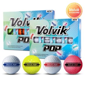 [SSG특가] [VOLVIK] 볼빅 뉴 팝 퍼팅 트랙 3피스 골프공 1더즌 (12구)