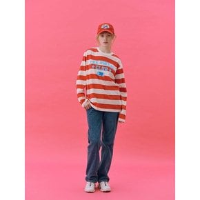 Striped Loose-fit T-shirt (RED)