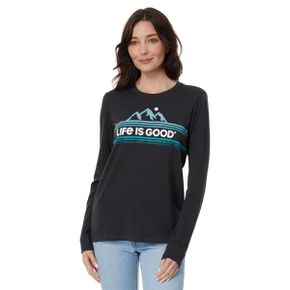 4135512 Life is Good Mountainscape Retro Long Sleeve Crusher Tee