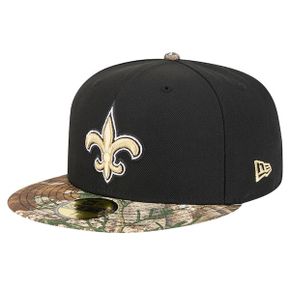 [해외] 1089677 NFL [뉴올리언스 세인츠] Black Active TwoTone Camo 59FIFTY Fitted Hat