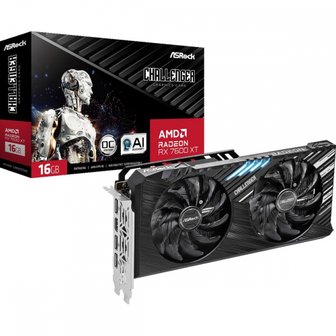  애즈락 라데온 RX7600XT GDDR6 16GB RX7600XT CL 16GO 탑재 그래픽 보드 장착 모델 (국내 표준)