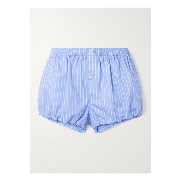 개더 스트라이프 코튼 포플린 쇼츠 블루 46376663162861399