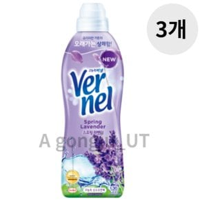 버넬 고농축 섬유유연제 스프링라벤더 세제 900ml 3개