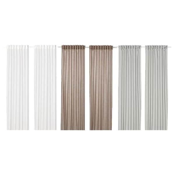 SILVERLONN 실벨뢴 속커튼 한쌍 145x250cm 커튼테이프 포함/반투명커튼/얇은커튼/쉬폰커