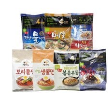 냉장면 4인 7종 (평양물냉면, 물냉비냉, 보리쫄면, 쫄면, 냉메밀생면, 직화짜장, 볶음우동)