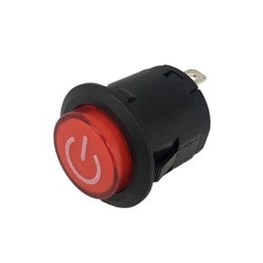 3핀 푸쉬락 스위치 원형 DC LED 빨간색 23mm HAS4406