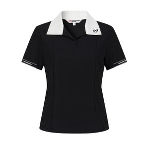여성 카라 슬림 반팔 티셔츠 422F3TO953 BK 골프 반팔티_P432894721