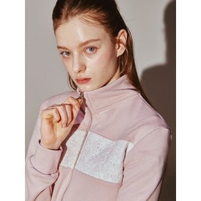 Lace 7 Track Top Pink