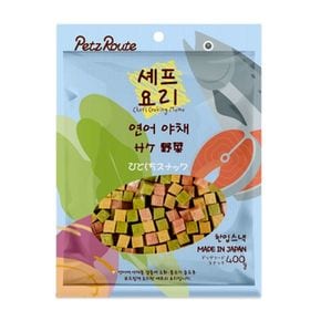 셰프요리 강아지간식 말랑한 연어야채 400g 놀이 훈련