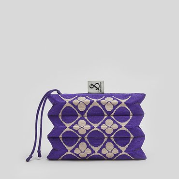 조셉앤스테이시 Lucky Pleats Pouch S Pattern Clover Beige (0JSN5PC40102F)