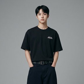 N262UTS901 소로나 쿨 그리핀 세미오버핏 반팔 티셔츠 BLACK
