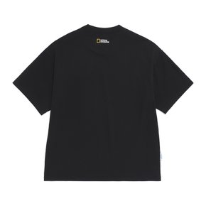 N262UTS901 소로나 쿨 그리핀 세미오버핏 반팔 티셔츠 BLACK