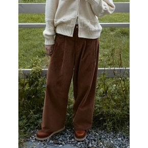 Corduroy Wide Pants (Brown)