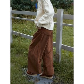 Corduroy Wide Pants (Brown)