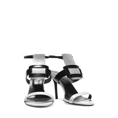 Two-tone leather sandals 그레이 30629810020301518