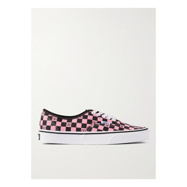 반스 어센틱 체크 캔버스 스니커즈 브라이트 핑크 46376663162912092