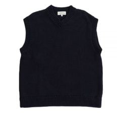 스튜디오 니콜슨 SPUN KNIT VEST DARK NAVY (1051) (스푼 니트 베스트)