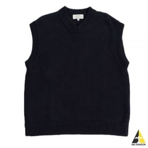 스튜디오 니콜슨 SPUN KNIT VEST DARK NAVY (1051) (스푼 니트 베스트)