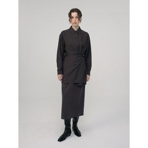 Wrap Shirt Onepiece (2color)