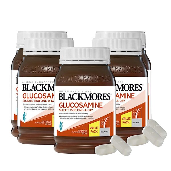 블랙모어스 글루코사민 Glucosamine Sulfate 1500Mg One-A-Day 180정 5개