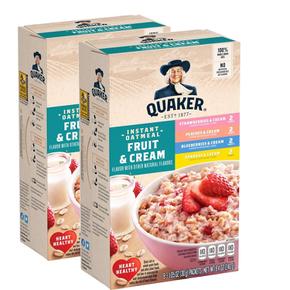 [해외직구] Quaker 퀘이커 과일 크림 오트밀 버라이어티 팩 30g 8입 2팩