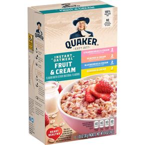 [해외직구] Quaker 퀘이커 과일 크림 오트밀 버라이어티 팩 30g 8입 2팩