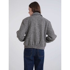 TWEED BLOUSON JACKET (GRAY)