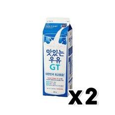 남양 맛있는우유 GT 팩우유 900ml x 2개