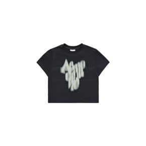 BLUR LOGO CROP SHORT SLEEVE T-SHIRT BLACK 블러로고크롭 블랙 SSCLBR-BLK