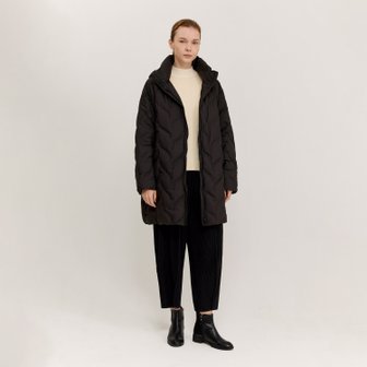 신세계라이브쇼핑 [플리츠미] 로프 퀼팅 후드 롱 자켓_EDJKW125061