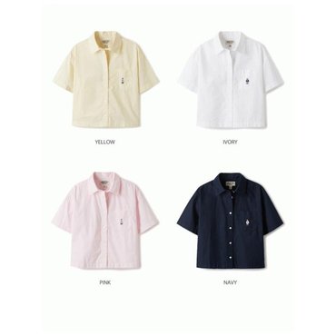 후아유 여성 스티브 반팔 크롭 셔츠   Steve Crop Short Sleeve Shirts WHYWE2513F_P359580677