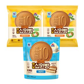 (대림냉동) 옛날십원빵 크림치즈 270g x 1개 + 모짜렐라치즈 120g x 2개
